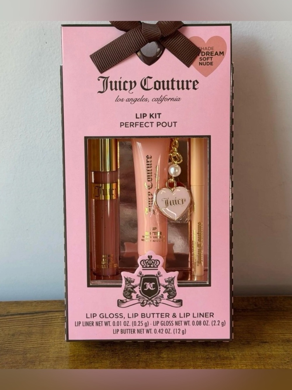 Juicy Couture NWT “Perfect Pout" lip kit lip gloss, lip butter, and lip liner. 🩷